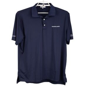 Peter Millar Polo Mens Large Navy Blue Summer Comfort Raymond James Golf Shirt